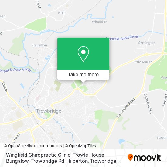 Wingfield Chiropractic Clinic, Trowle House Bungalow, Trowbridge Rd, Hilperton, Trowbridge map