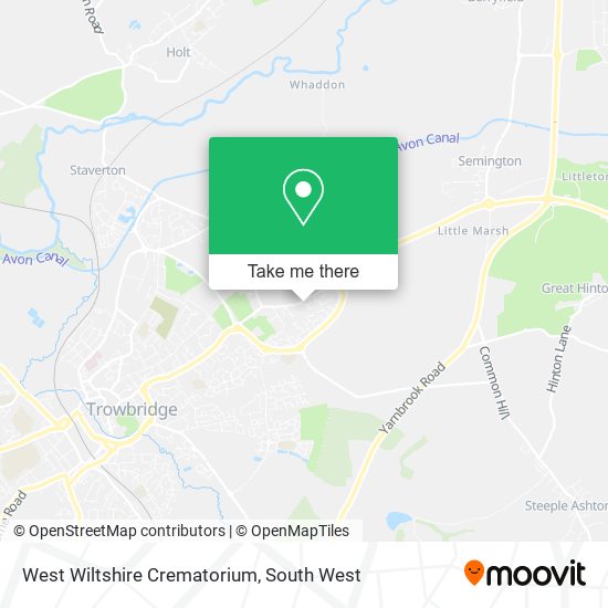 West Wiltshire Crematorium map