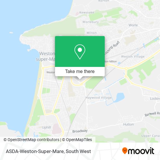 ASDA-Weston-Super-Mare map