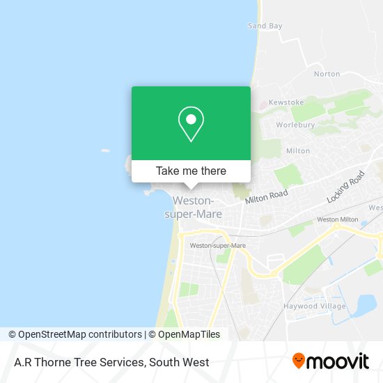A.R Thorne Tree Services map