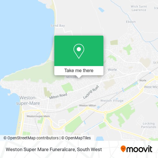 Weston Super Mare Funeralcare map