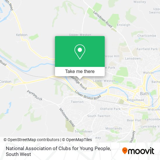 National Association of Clubs for Young People map