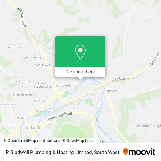 P Bladwell Plumbing & Heating Limited map