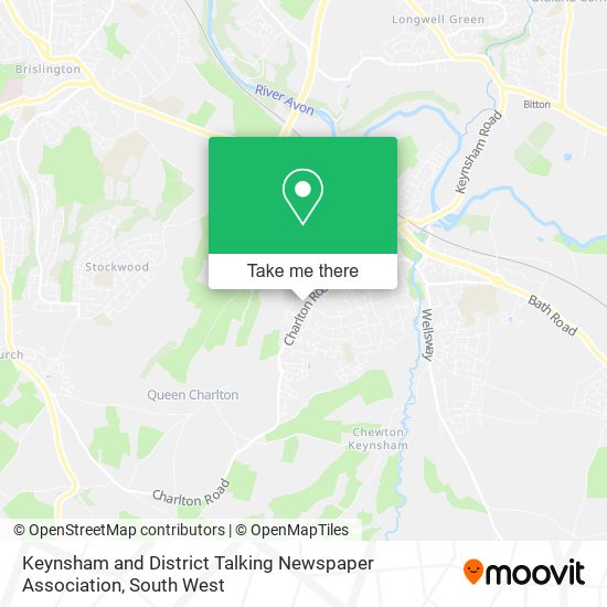 Keynsham and District Talking Newspaper Association map