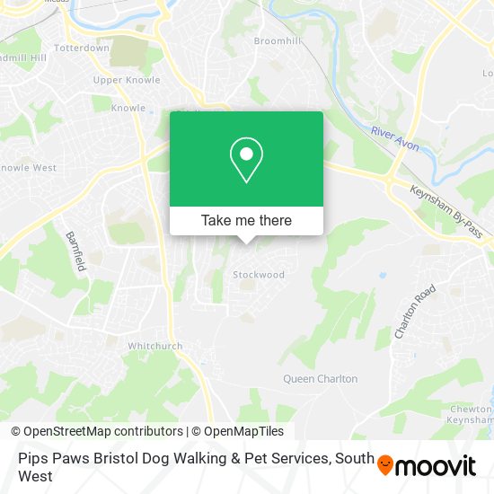 Pips Paws Bristol Dog Walking & Pet Services map