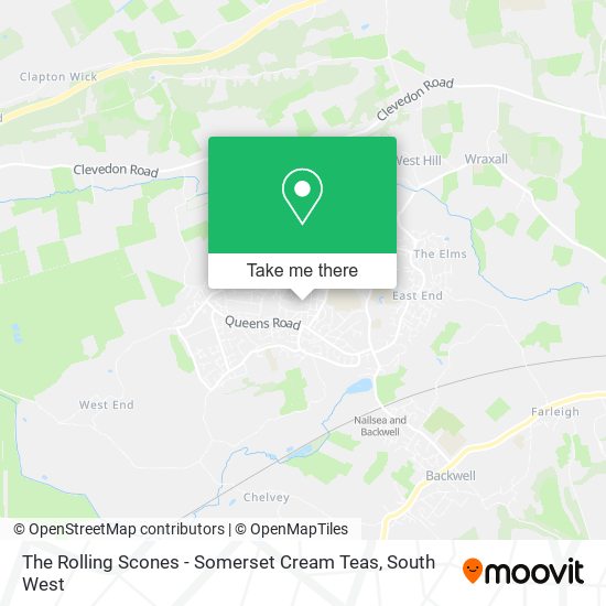 The Rolling Scones - Somerset Cream Teas map