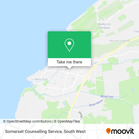 Somerset Counselling Service map