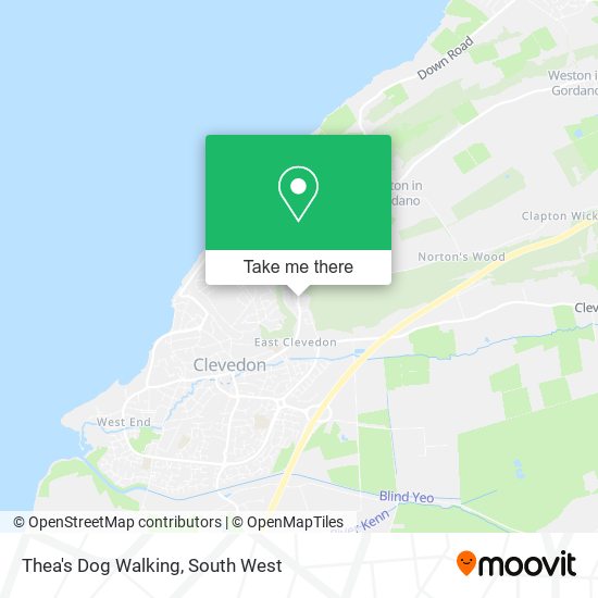 Thea's Dog Walking map