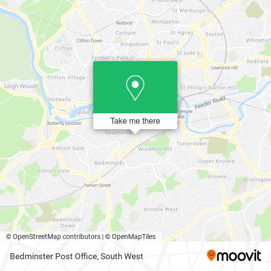 Bedminster Post Office map