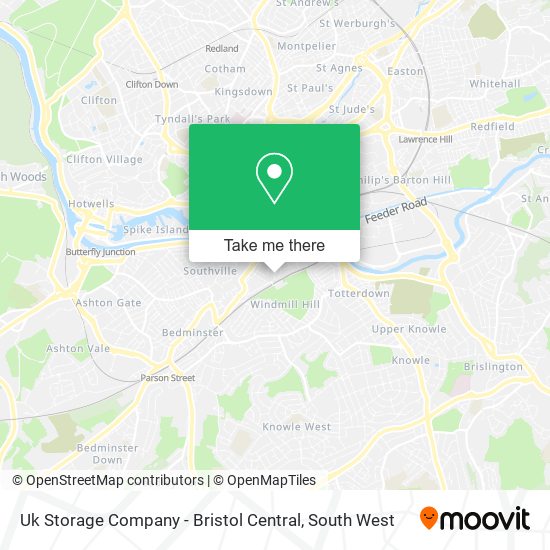 Uk Storage Company - Bristol Central map