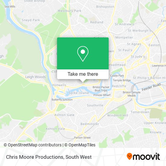 Chris Moore Productions map