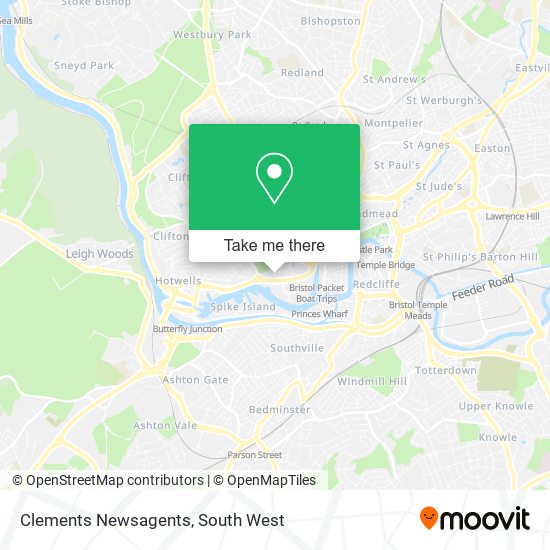 Clements Newsagents map