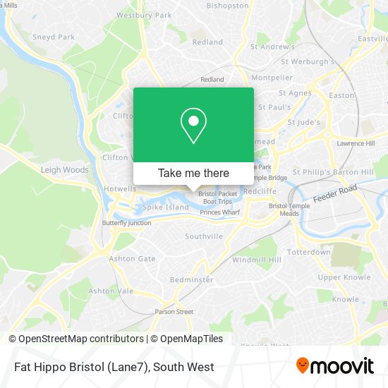 Fat Hippo Bristol (Lane7) map