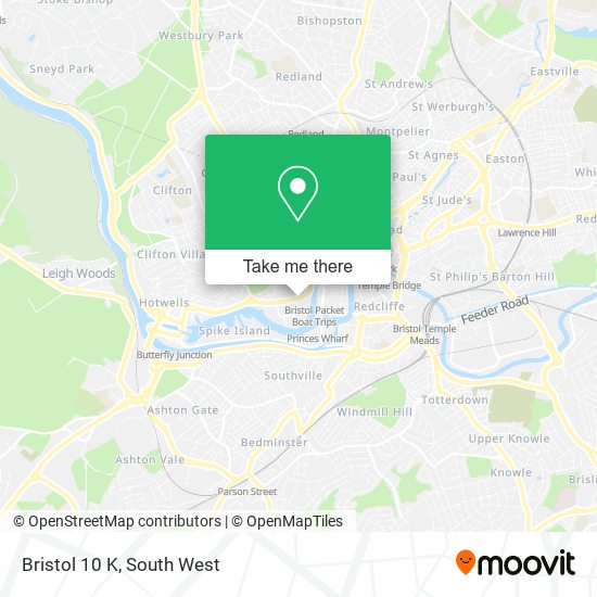 Bristol 10 K map