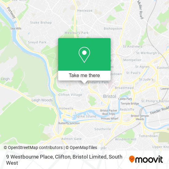 9 Westbourne Place, Clifton, Bristol Limited map
