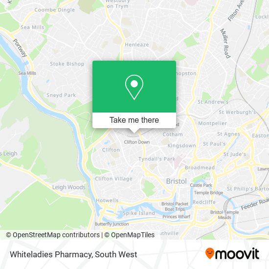 Whiteladies Pharmacy map
