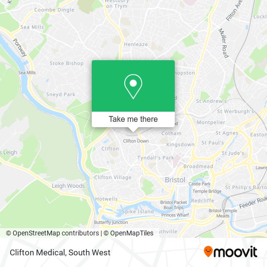Clifton Medical map