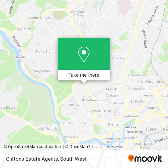 Cliftons Estate Agents map