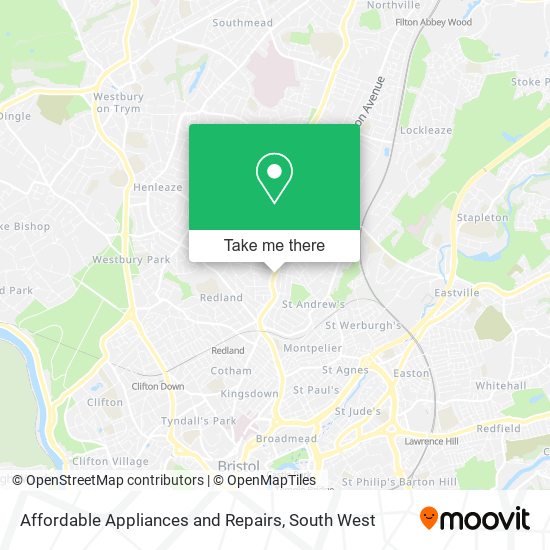 Affordable Appliances and Repairs map