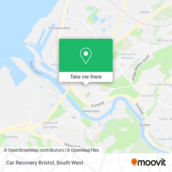Car Recovery Bristol map