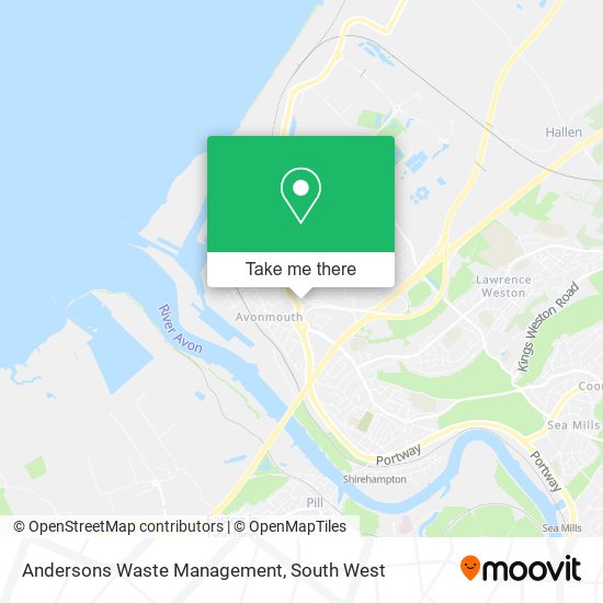 Andersons Waste Management map