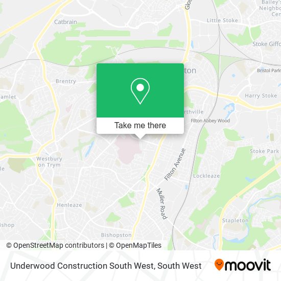 Underwood Construction South West map