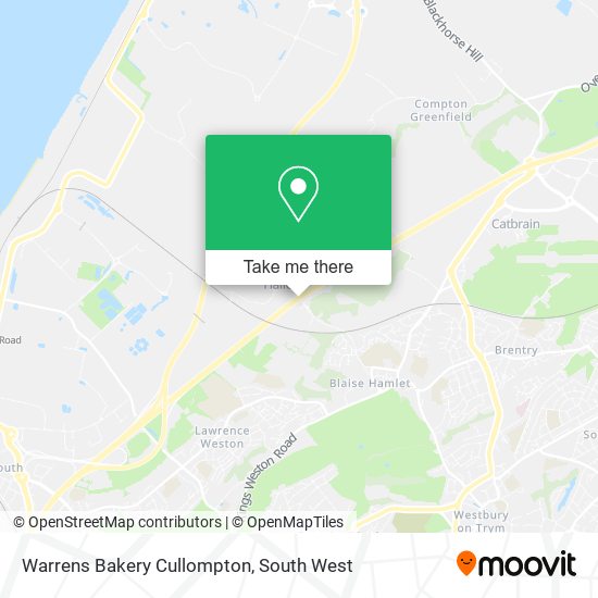 Warrens Bakery Cullompton map