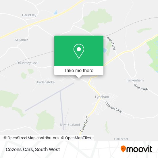Cozens Cars map