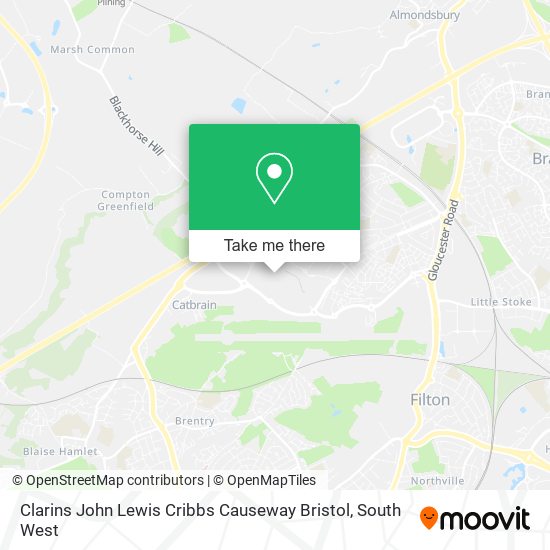 Clarins John Lewis Cribbs Causeway Bristol map
