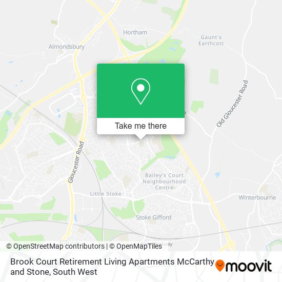 Brook Court Retirement Living Apartments McCarthy and Stone map
