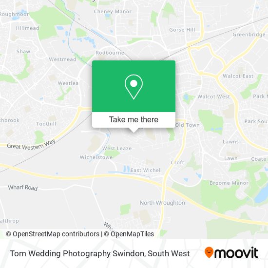 Tom Wedding Photography Swindon map