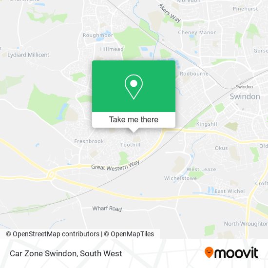 Car Zone Swindon map