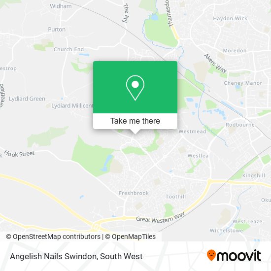 Angelish Nails Swindon map