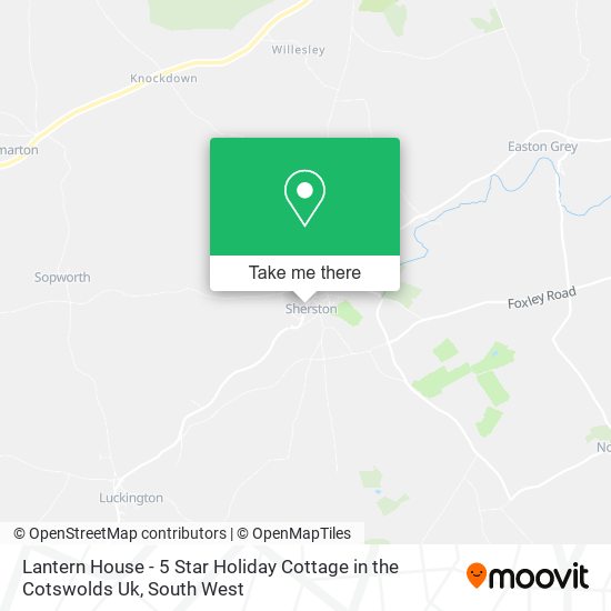Lantern House - 5 Star Holiday Cottage in the Cotswolds Uk map