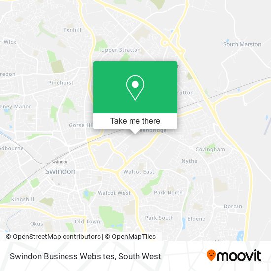 Swindon Business Websites map
