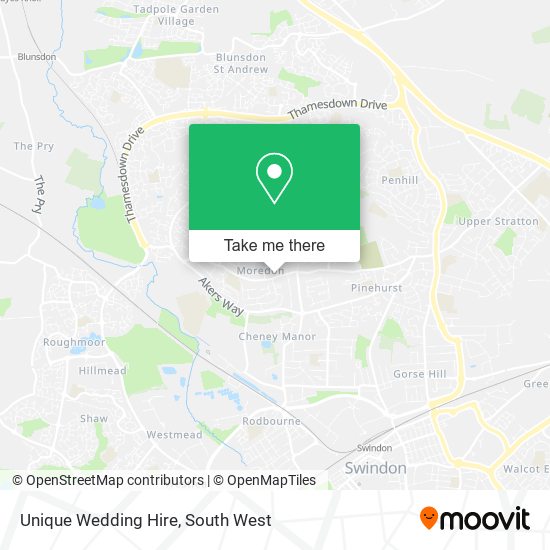 Unique Wedding Hire map