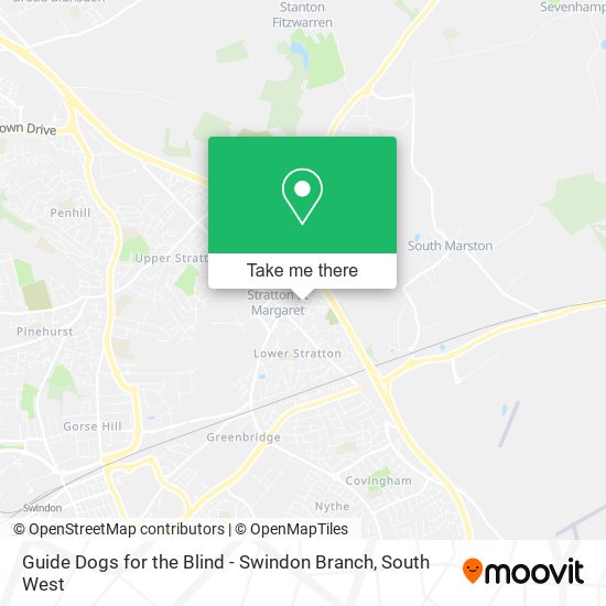 Guide Dogs for the Blind - Swindon Branch map