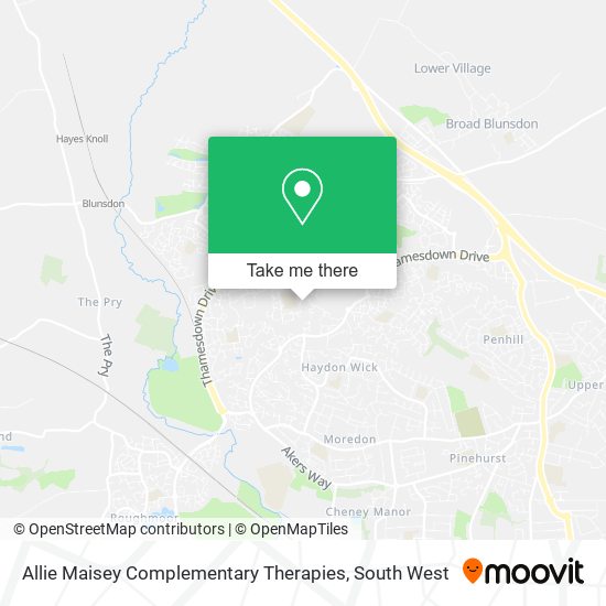 Allie Maisey Complementary Therapies map