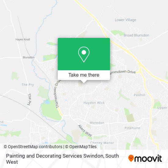 Painting and Decorating Services Swindon map