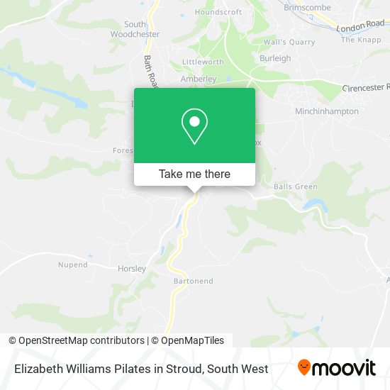 Elizabeth Williams Pilates in Stroud map