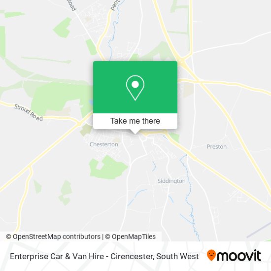 Enterprise Car & Van Hire - Cirencester map