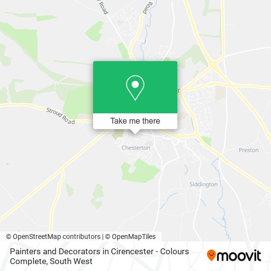 Painters and Decorators in Cirencester - Colours Complete map