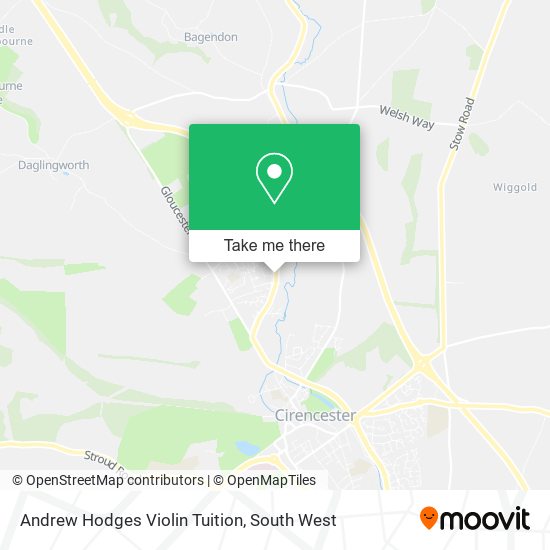 Andrew Hodges Violin Tuition map