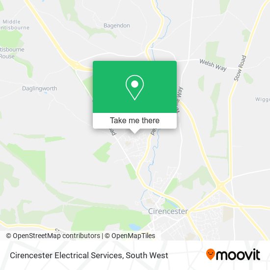 Cirencester Electrical Services map