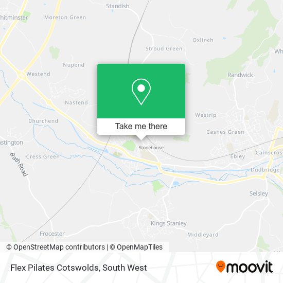 Flex Pilates Cotswolds map