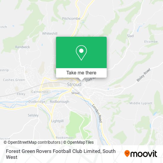 Forest Green Rovers Football Club Limited map