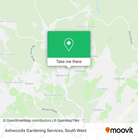 Ashwoods Gardening Services map