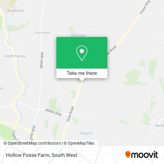 Hollow Fosse Farm map