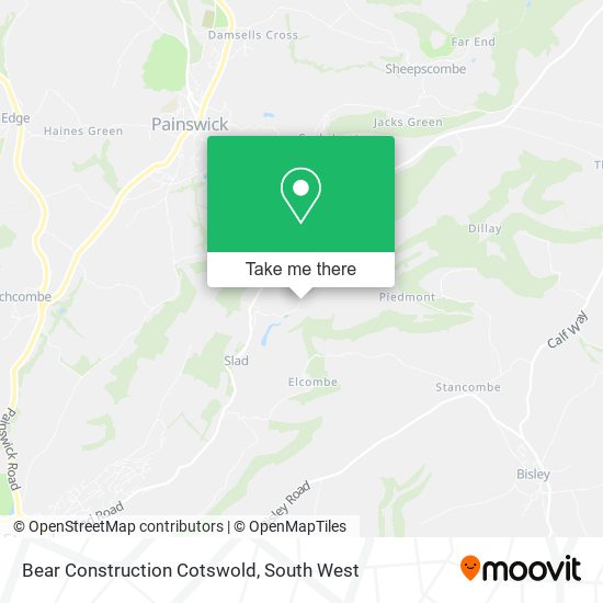 Bear Construction Cotswold map
