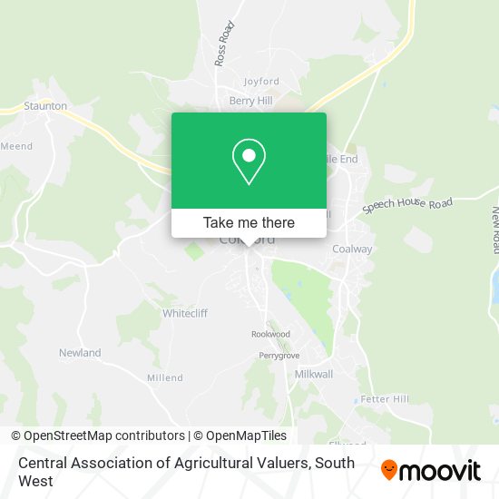 Central Association of Agricultural Valuers map